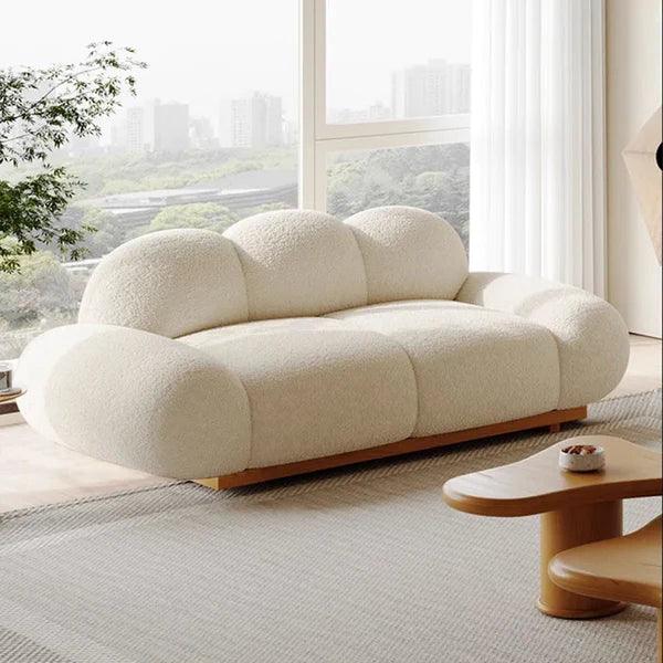 Cloud Designer Sofa Upholstered in Suede Fabric