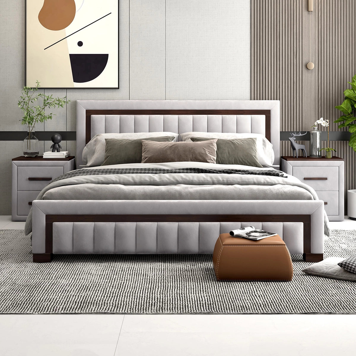 German Design King Size Bed with Hydraulic Storage