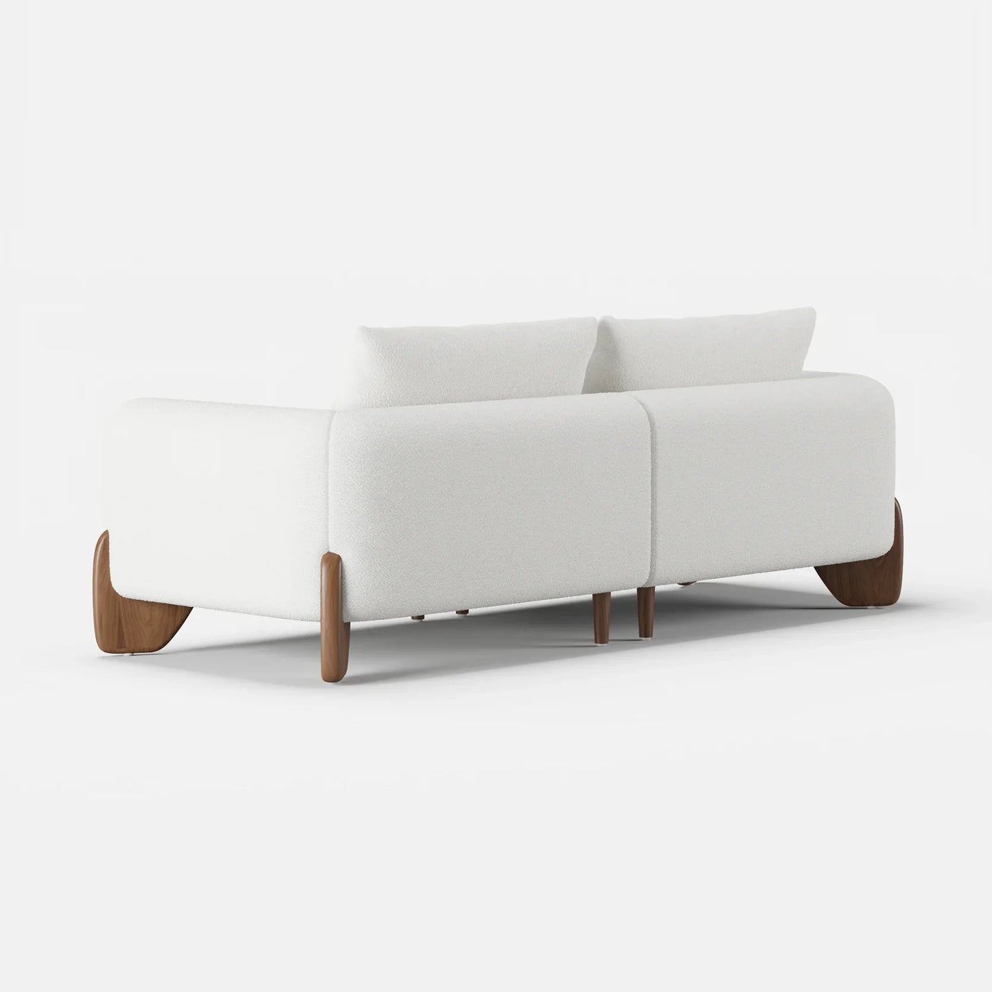 Loveseat Luxury Upholstered Sofa in Towel Suede
