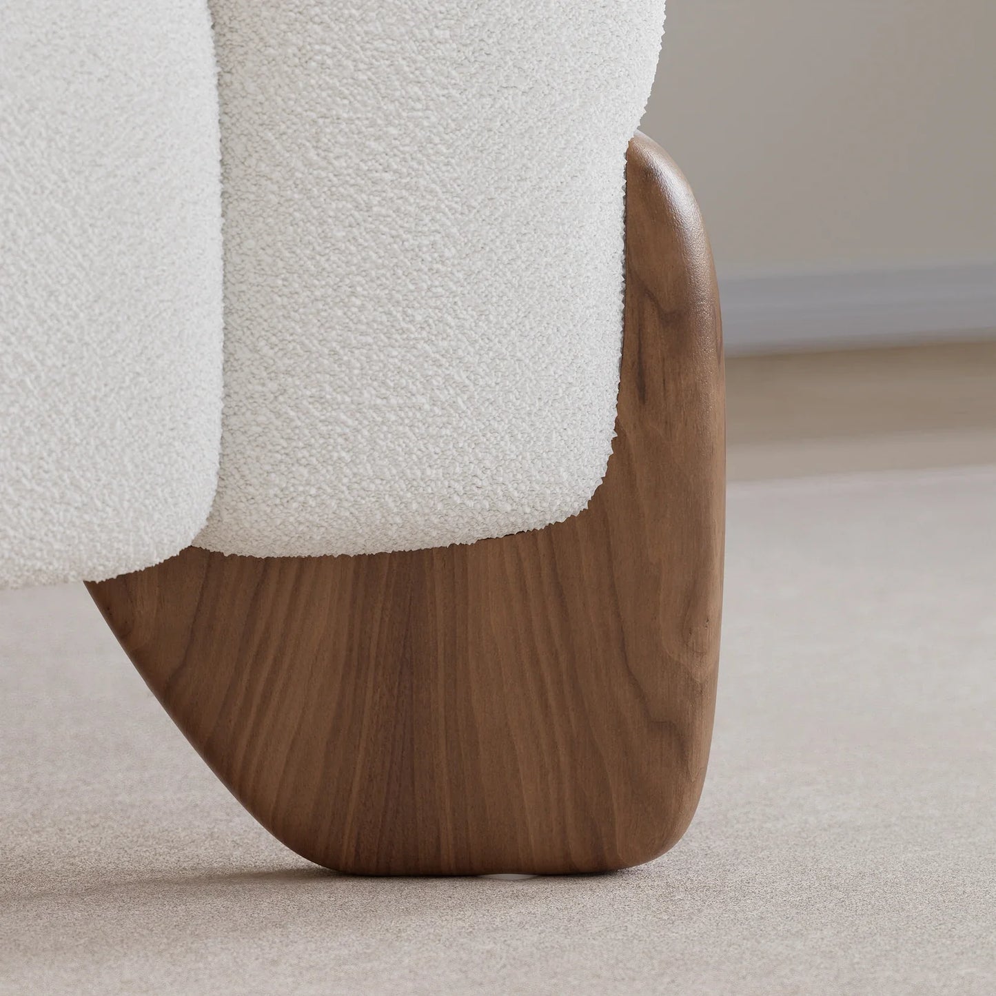 Loveseat Luxury Upholstered Sofa in Towel Suede
