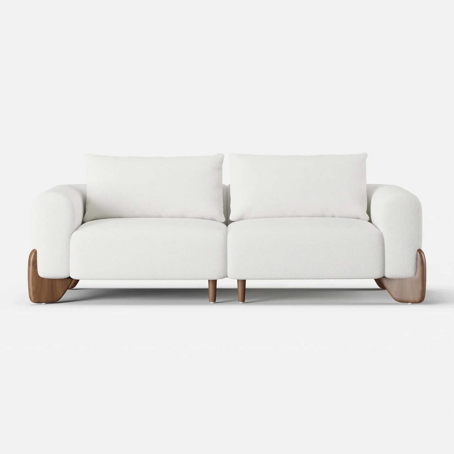 Loveseat Luxury Upholstered Sofa in Towel Suede