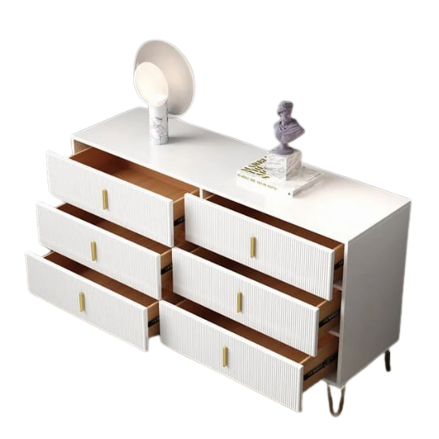 Elegant Chester with Six Drawers in MDF with PU Polish