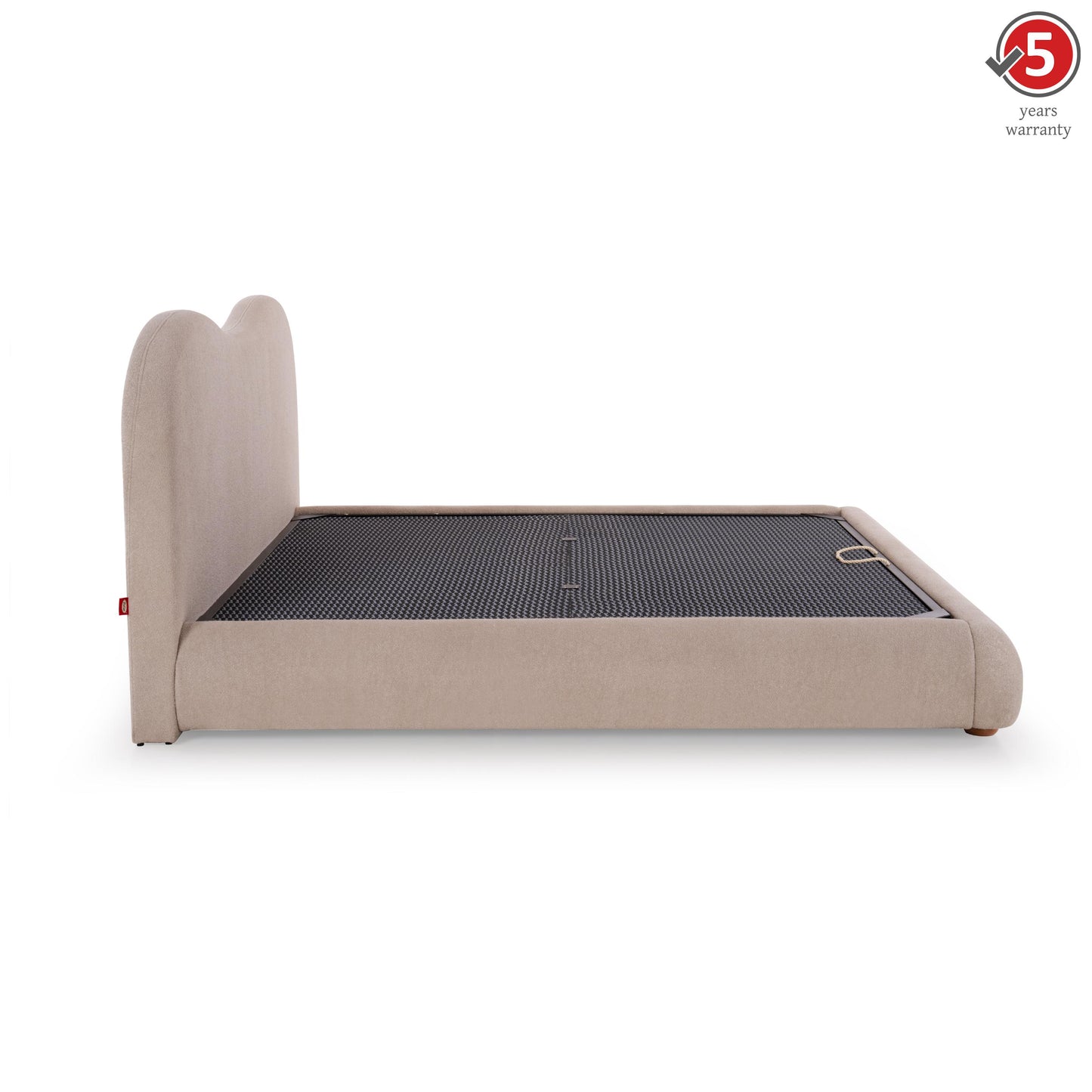 King Size Curved Upholstered Bed with Hydraulic Storage