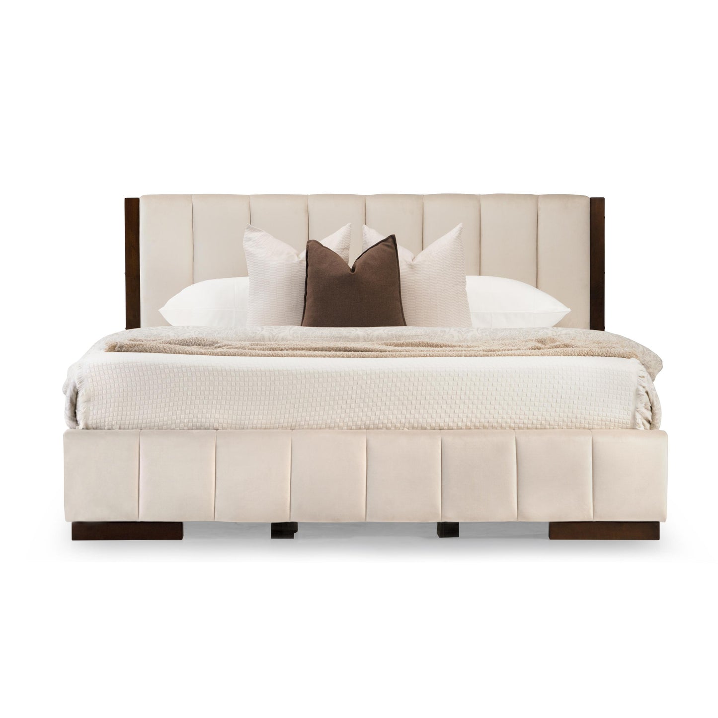 King Size Bed with Tufted Headboard Rs