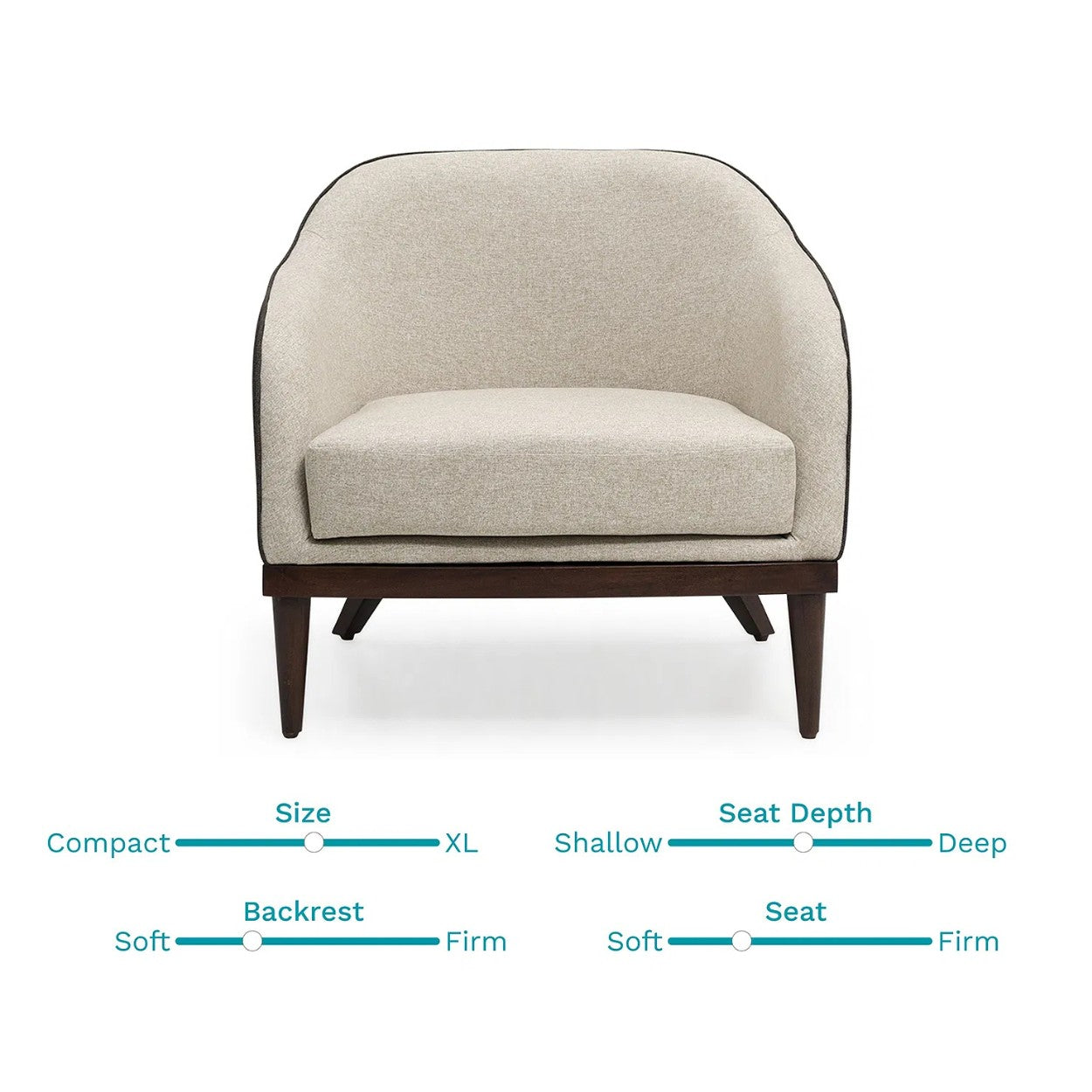 Aristo Accent Chair in Suede Fabric