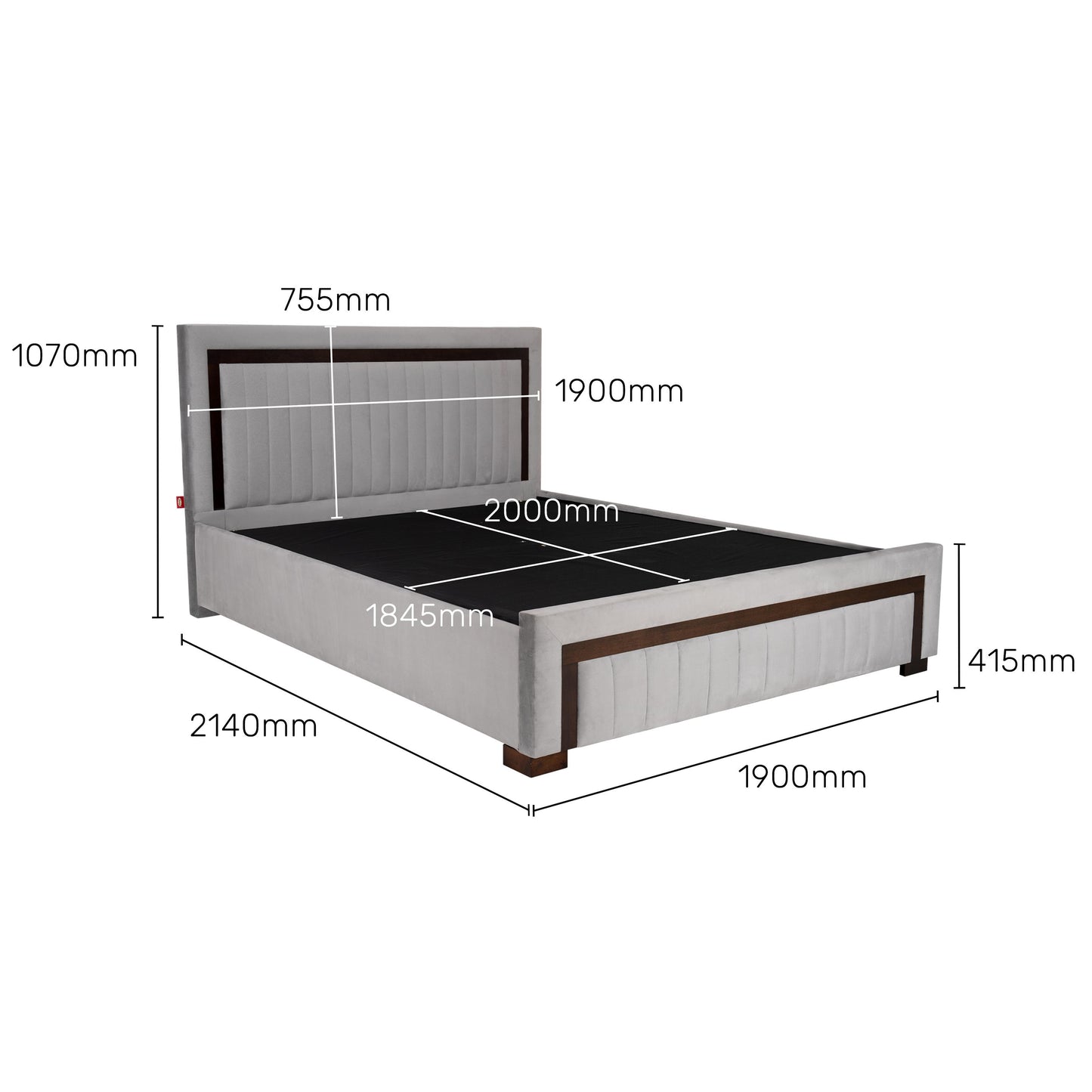 German Design King Size Bed with Hydraulic Storage