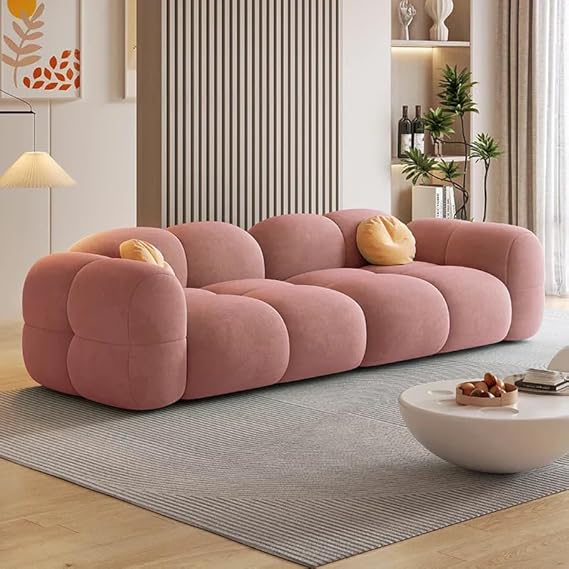 Cloud Designer Sofa Upholstered in Suede Fabric