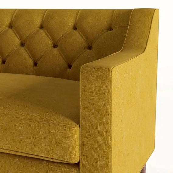 Skyline 3-Seater Designer Sofa in Suede Fabric