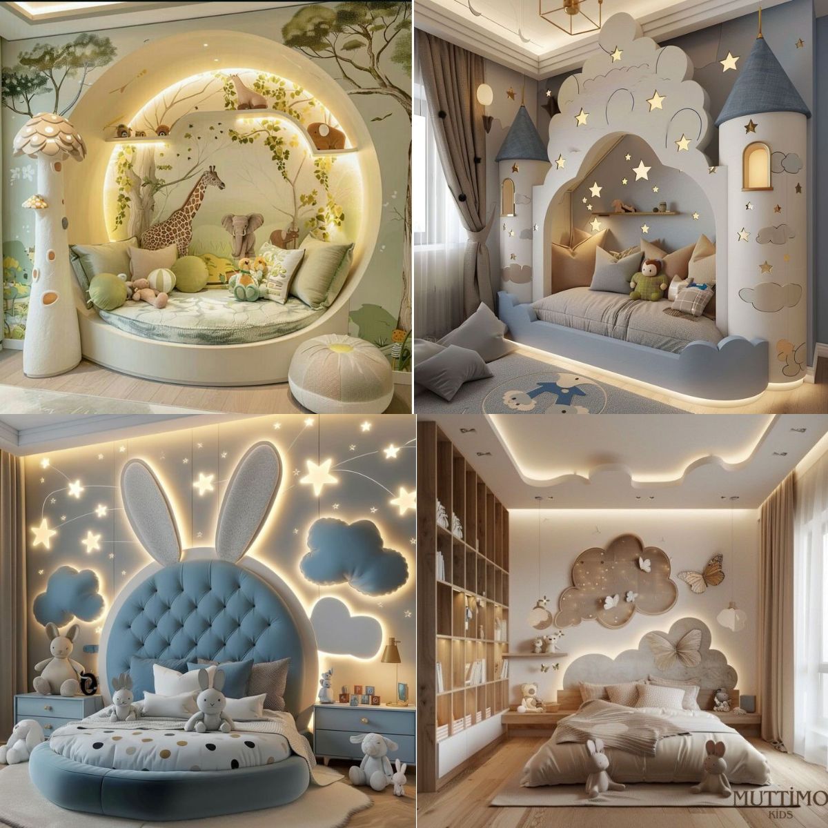 Kids Study Bedroom Interiors
