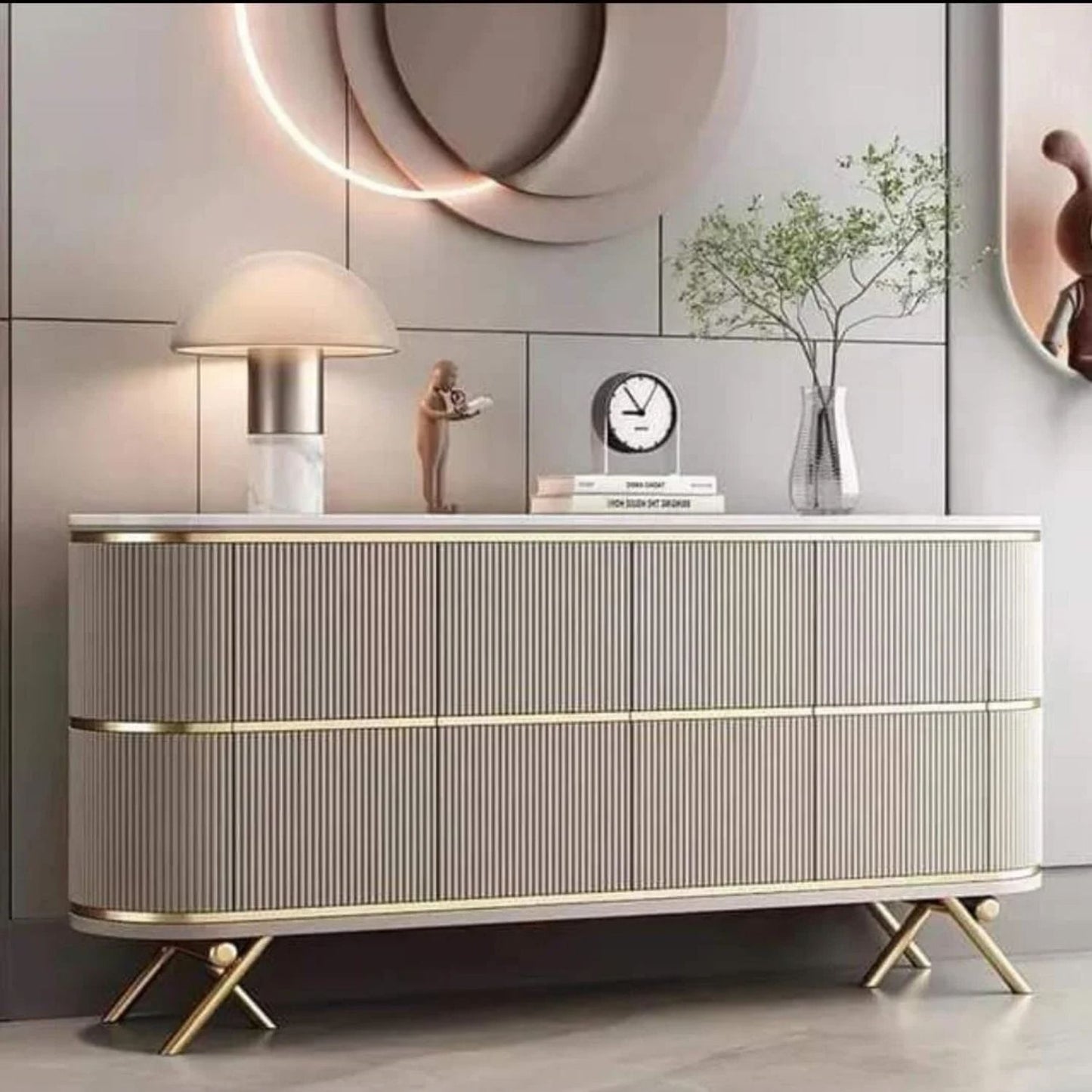 Fantasy Console with Golden Strips