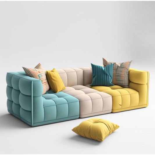 European Style 3 Seater  Multicolour Sofa