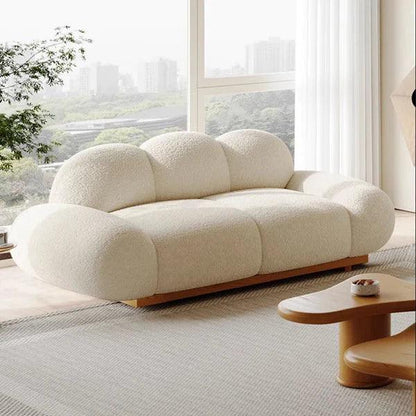 Cloud Designer Sofa Upholstered in Suede Fabric