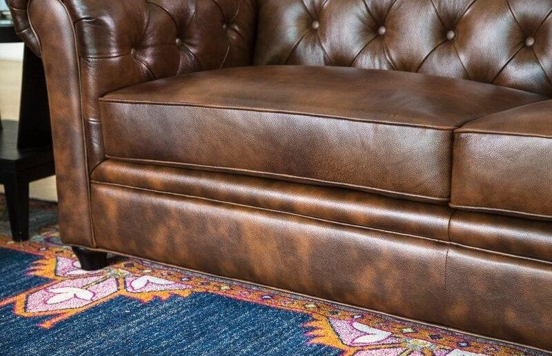 Novino 3-Seater Chesterfield Sofa in Faux Leather