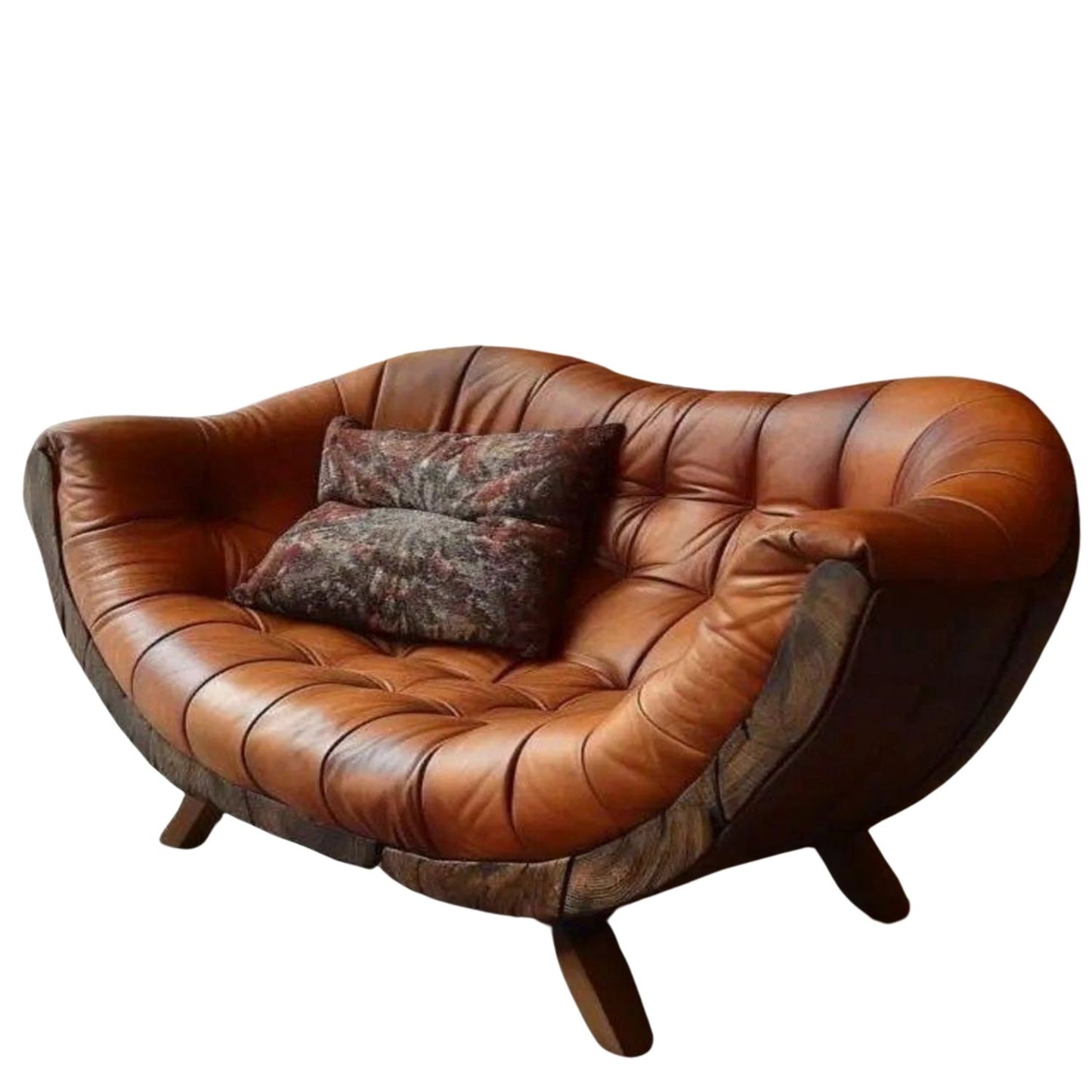 Mythical Rounded Couch In Leatherette