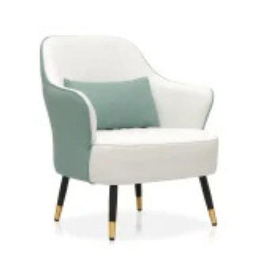 Swiss Decore Accent Chair in Suede Fabric
