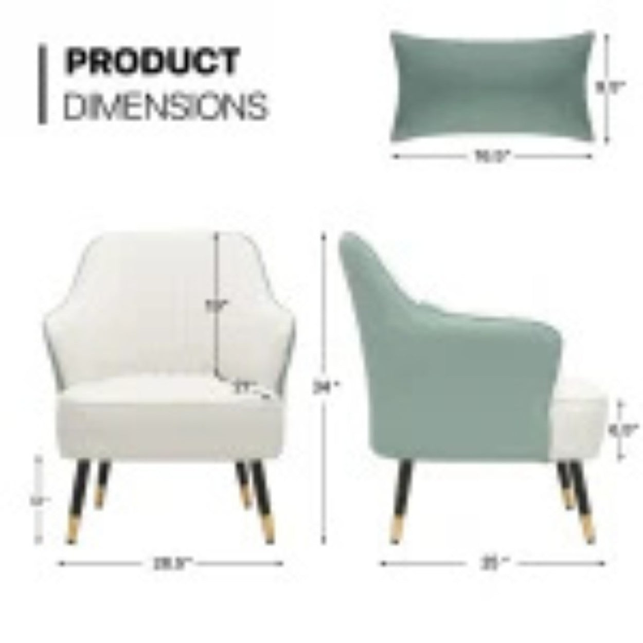 Swiss Decore Accent Chair in Suede Fabric