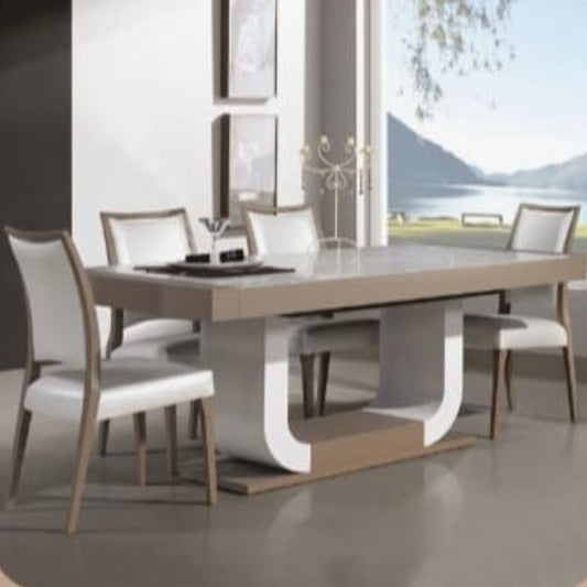 Grandeur Dining Set (6-Seater) with Onyx Stone Top