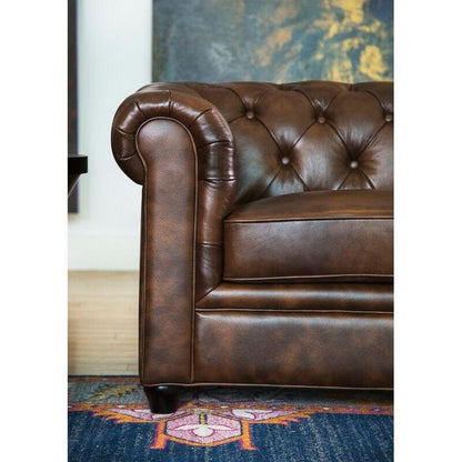 Novino 3-Seater Chesterfield Sofa in Faux Leather