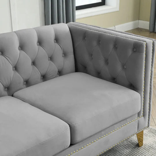 L-Shape Sofa Set in Luxurious Cherfield Pattern
