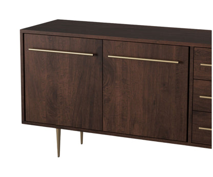 Console in PlyBoard with 2-Doors and 3-Drawers with Metal Handles