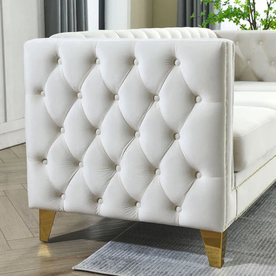 L-Shape Sofa Set in Luxurious Cherfield Pattern