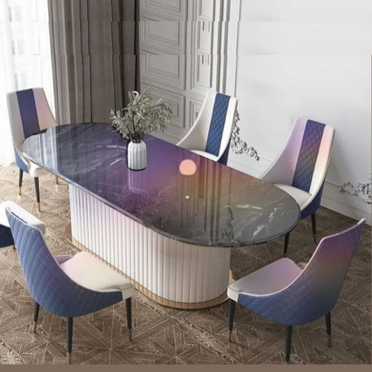 Eleonora Dining Set (6-Seater) with Italian Marble Top