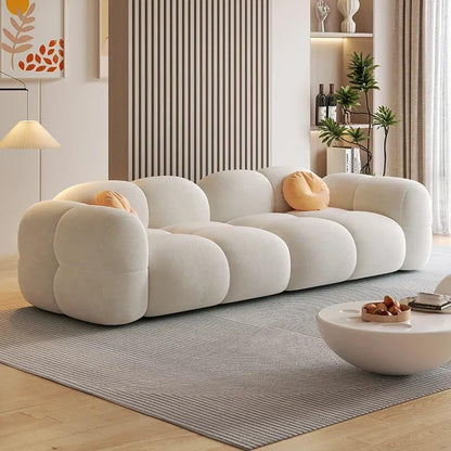 Cloud Designer Sofa Upholstered in Suede Fabric