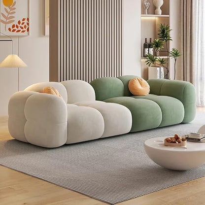 Cloud Designer Sofa Upholstered in Suede Fabric