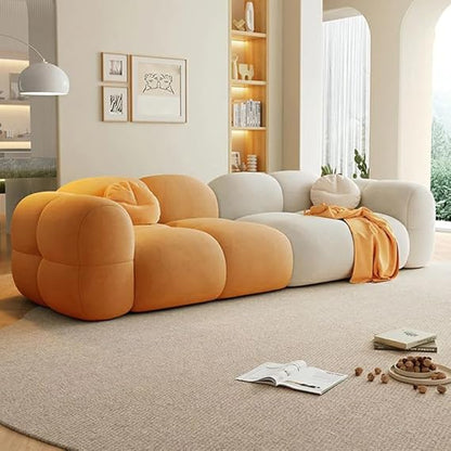 Cloud Designer Sofa Upholstered in Suede Fabric