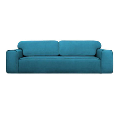 3-Seater Pull Out Sofa-cum-Bed with Cushioned Back (in Light Blue)