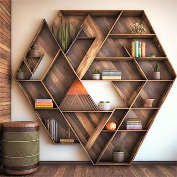 Hexagon Book Rack – Furniture Redefined