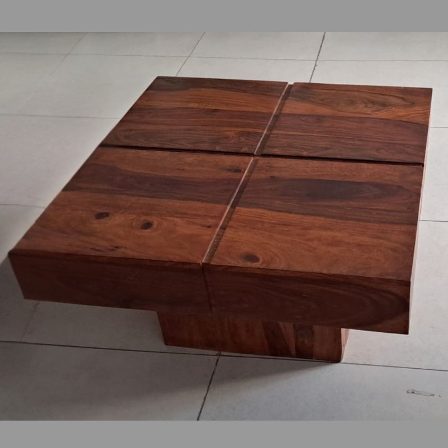 Sheesham Wood Central Table in Square Shape