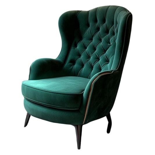 Green Glam Wing Chair
