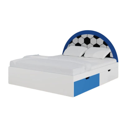 Kids Football Design Bed with 2 Pull-Out Drawers