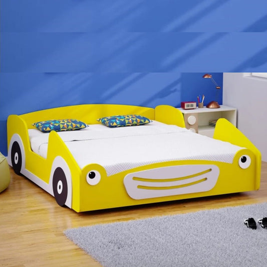 Kids King Size Car Bed in Yellow Colour