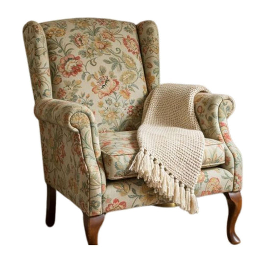 Classic Floral Wing Chair