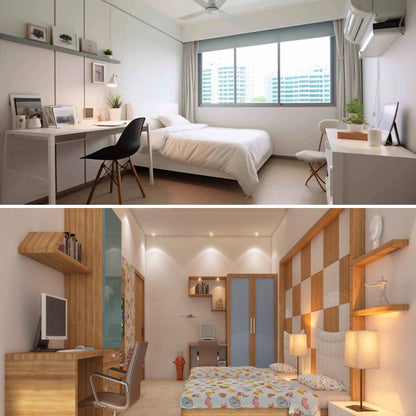 Kids Study Bedroom Interiors