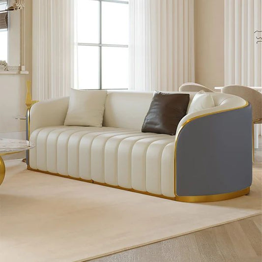 Galaxy Premium Sofa in Leatherette with Golden Strip