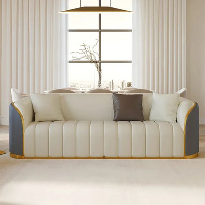 Galaxy Premium Sofa in Leatherette with Golden Strip