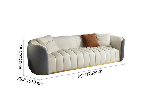 Galaxy Premium Sofa in Leatherette with Golden Strip