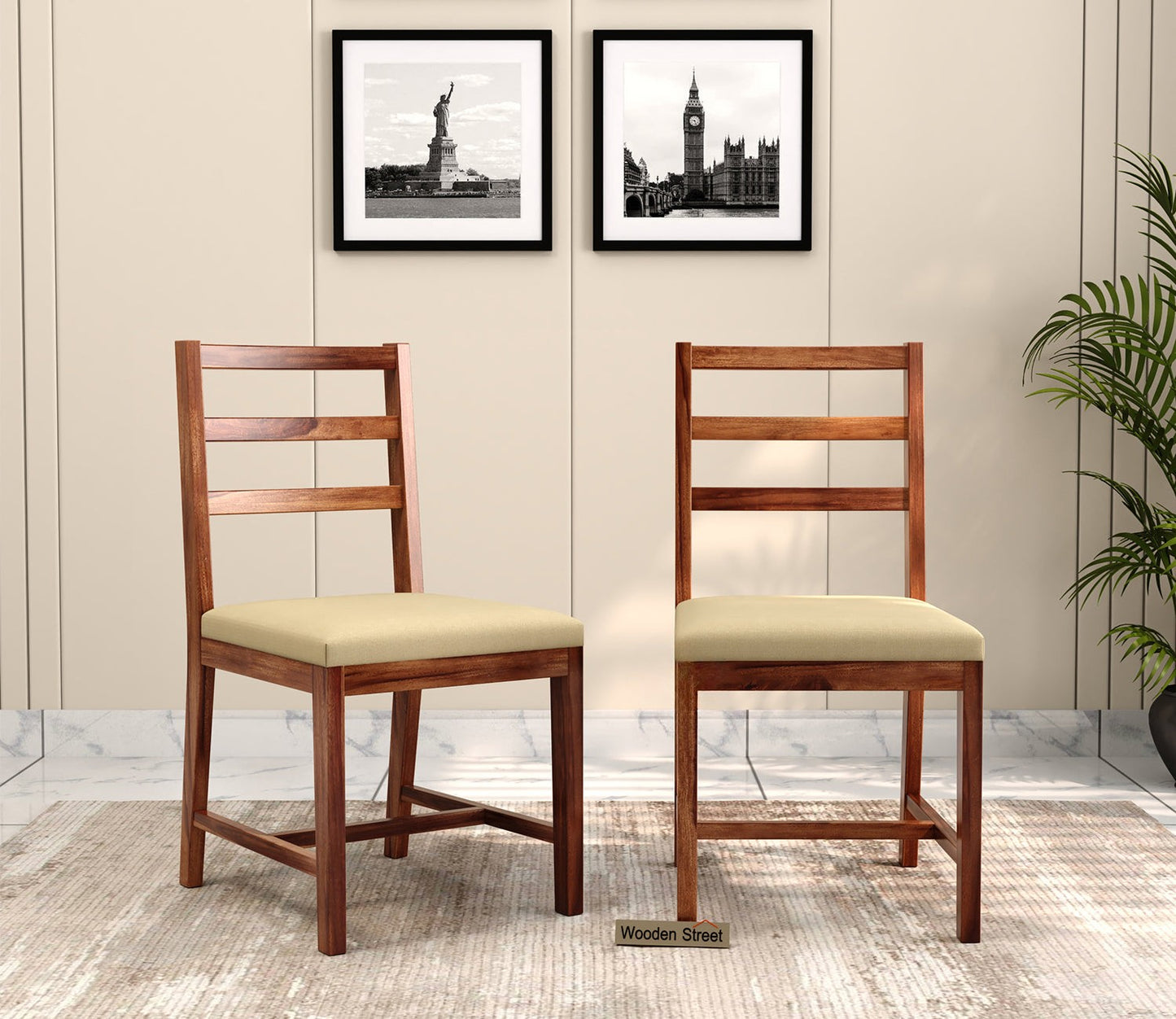 Sheesham Wood 6-Seater Dinning Table Set