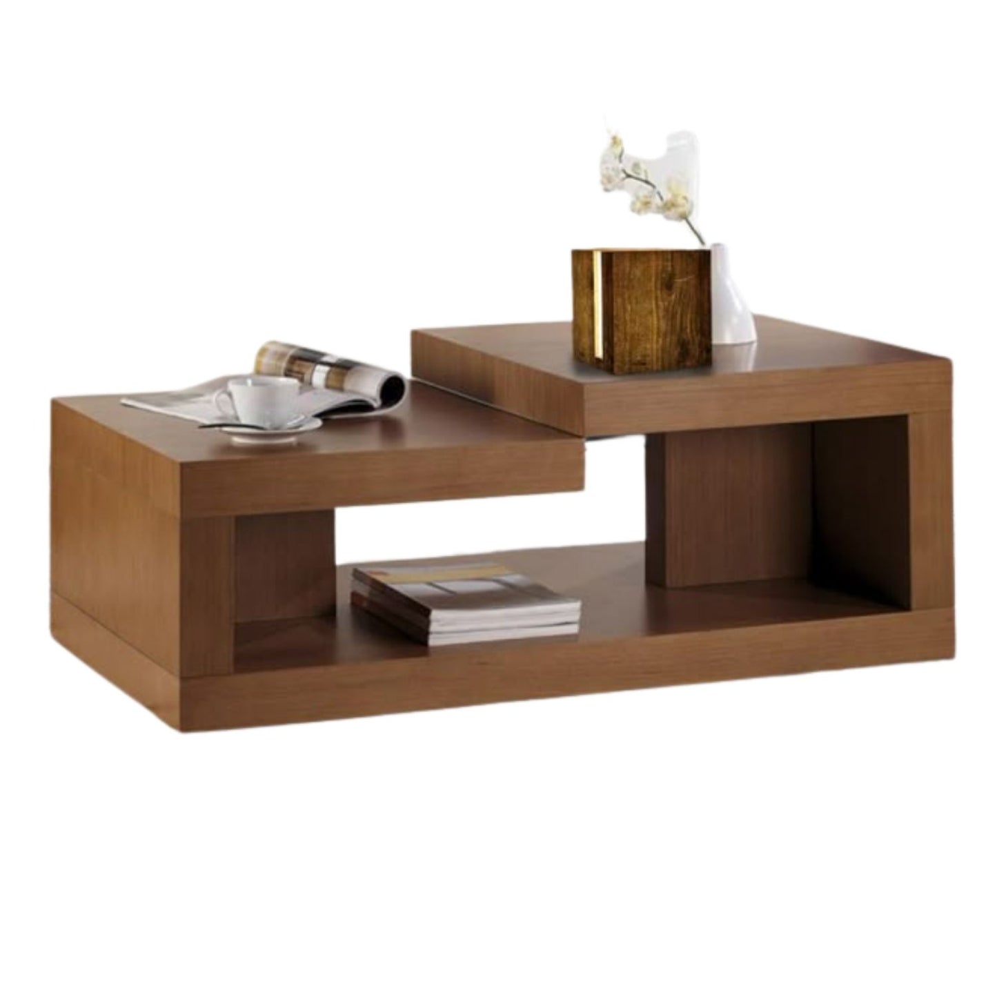 Wooden Central Table Overlap Top